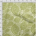 thumbnail image 4 of oneOone Viscose Jersey Light Green Fabric Asian Paisley Dress Material Fabric Print Fabric By The Yard 60 Inch Wide, 4 of 4