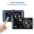 thumbnail image 4 of Dash Cam Front and Rear Dual Dashcam, Giugt 4 inch Touch-Screen Car Dashboard Camera FHD 170° Wide Angle Backup DVR Recorder with Night Vision G-Sensor Parking Monitor Loop Recording Motion Detection, 4 of 14