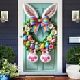thumbnail image 2 of RKSTN Easter Door Cover Holiday Party Layout Outdoor Photo Decoration Door Frame Rabbit Vertical Banner Curtain, 2 of 6