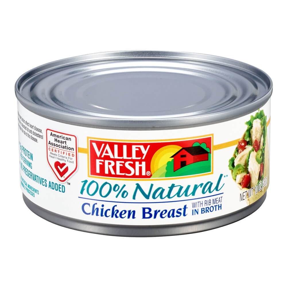 VALLEY FRESH 100 Natural Premium White Chunk Chicken Breast, 10 oz