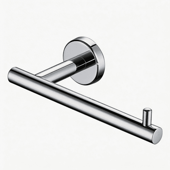 5 Inch Chrome Toilet Paper Holder 304 Stainless Steel Thick Wall Mount Tissue Dispenser for Bathroom Holds Mega Rolls