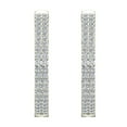 thumbnail image 3 of 26 mm Diameter Dual Row Inside Out Diamond Hoop Earrings Click Lock Setting 1.85 CTW 18k White Gold, 3 of 4