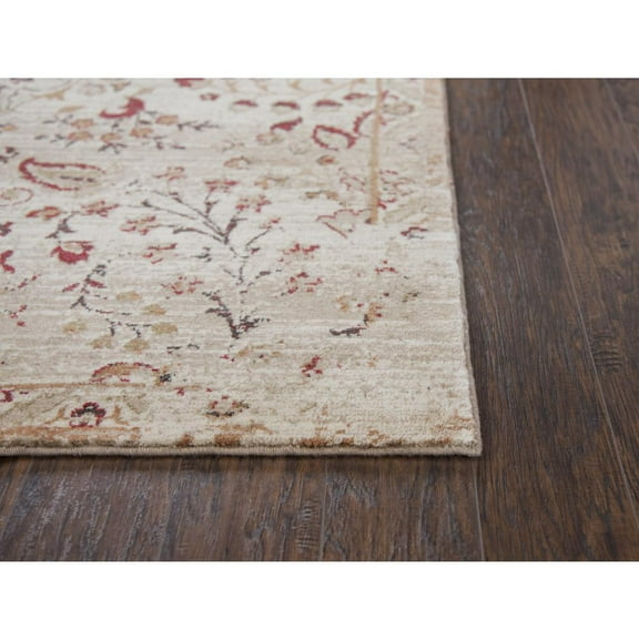 Alora Decor Euphoria 2'6" x 10' Floral Ivory/Gray/Rust/Blue Hybrid Area Rug