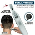 thumbnail image 4 of Wahl Nose, Ear & Eyebrow Hair Trimmer for Men, Cordless Battery Electric Trimmer, Silver, Model 05545-400, 4 of 12
