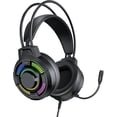 thumbnail image 2 of Gaming Headset, USB Wired Over Ear Headphones, 50mm Drivers Headset with RGB Lighting & 7.1 Surround Sound, Ideal for PC, PS 5, X Box Series X | S, 2 of 5