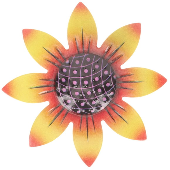 Metal Flower Wall Decor Iron Sunflower Sculpture Wall Art Wall Hanging Adornment