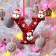 thumbnail image 5 of Luxcidy Personalized Christmas Ornaments-Personalized A-Z Letter Ornaments for Christmas Tree, Snowman Christmas Ornaments, Cute Flat Christmas Tree Letter Decoration Gift for Kids(Y), 5 of 6