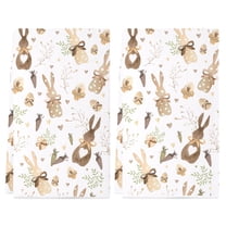 YIBAGA Easter Kitchen Towels Set of 2, Easter Decor Bunny Towels Dishcloth, 18x26 inch, Polyester