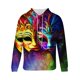 thumbnail image 5 of Sudadera con capucha para hombre, estilo casual, con cuello redondo, estampado, manga larga, blusa de poliéster, 5 of 5
