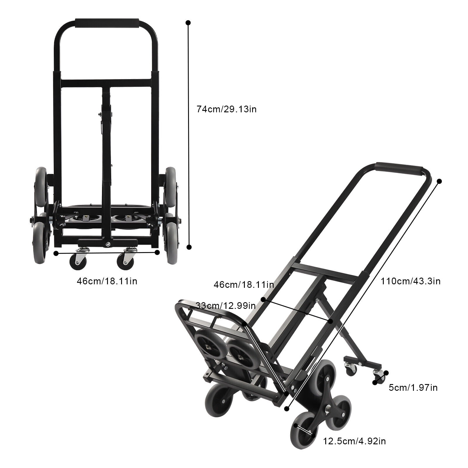 Hand Truck Stair Climber Folding Dolly Foldble Cart Aluminum/Steel