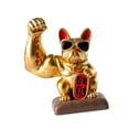 thumbnail image 2 of DOLITY Sculpture Animale Bras Musclé Statue de Chien Porte-Bonheur pour Centre de Table Intérieur Or, 2 of 9