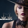 thumbnail image 2 of BNNG Halloween Witch Earrings For Women Halloween Skeleton Butterfly Shaped Earrings Silver Halloween Earrings Halloween Party Earrings For Women Earrings Humorous Halloween Earrings, 2 of 3