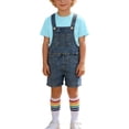thumbnail image 4 of ATOGUTA Kids Boys Outfits Denim Overalls and Short Sleeve T-shirts with Socks Girls Summer Clothes Size 3T-12, Light Blue, 4 of 8