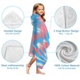 thumbnail image 7 of Colorful Tie Dye Pattern Hooded Bath Towel，60"x35" for Ages 3 To 12 Kids, Quick Dry Lightweight Soft Microfiber Hood Beach Towel Cover Up for Kids, 7 of 7