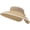 Beige, variant on Women’s Sun Hats Straw Visor Stripe Beach Hat Wide Brim Foldable Summer Open Top Cap