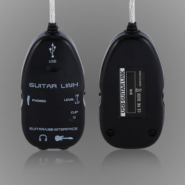 Crisis Interfaz Easy Link Guitar Link, Adaptador de Guitarra con Cable de Interfaz, Cable de Guitarra a USB USB Guitar Link para PC Adaptador de grabación Aprendizaje y práctica Cable de Higoodz Accesorios Electrónicos