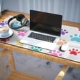 thumbnail image 3 of Long Mouse Pads for Desk,Colorful Dog Paw Footprint Desk Mats on Top Of Desks, Desk Mouse Pad Extra Large with 3mm Non-Slip Base and Stitched Edge for Gaming,Office,Work,Home 35.4"x15.7", 3 of 6