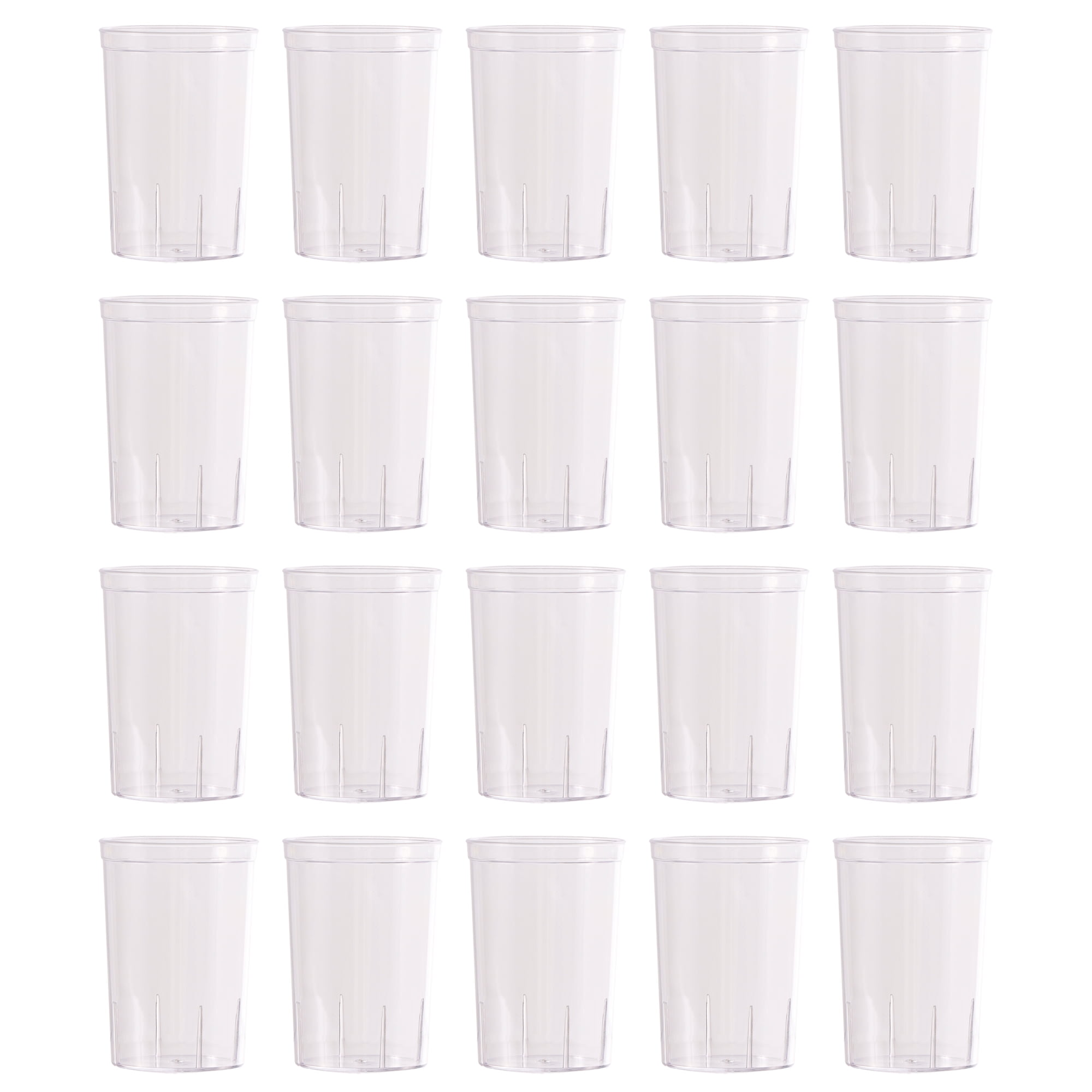 20 Count, 1.7 FL OZ, 2.1 x 1.5 IN Clear Disposable Plastic Mini Shot Glasses, by Way To Celebrate