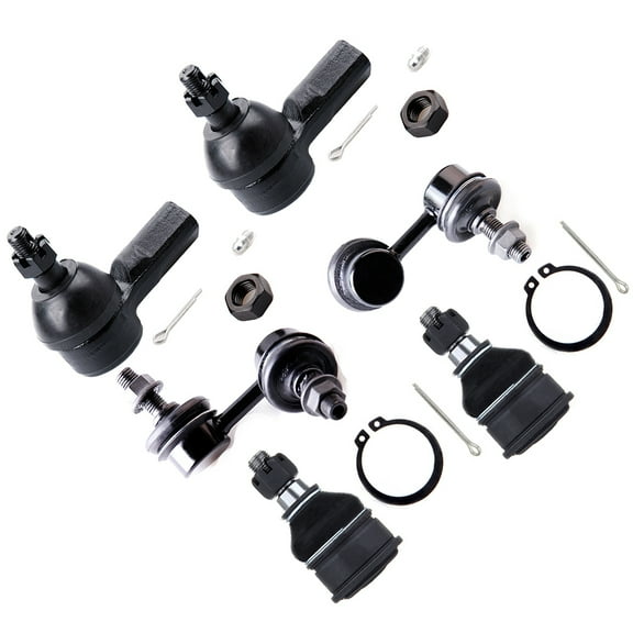 ECCPP 6pcs Suspension Kit 2 Front Lower Ball Joint 2 Sway Bar 2 Outer Tie Rod End fit for Acura EL for Honda Civic 2001 2002 2003 2004 2005 K90332