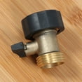 Axio Heavy Duty Brass Garden Hose Connector with Shut Off Single Brass