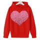 thumbnail image 4 of Sudadera con capucha y estampado de corazón de San Valentín, sudadera de manga larga para niños y niñas, chaqueta para niñas de talla mediana y grande., 4 of 7