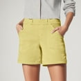 thumbnail image 2 of Sngxgn Women's Casual Mid Rise Denim Shorts Stretch Ripped Raw Hem Casual Shorts(Yellow,XXXXL), 2 of 9
