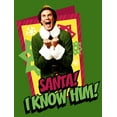 thumbnail image 2 of Men's Elf Santa I Know Him Quote Graphic Tee Kelly Green Small, 2 of 5