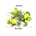 thumbnail image 3 of Decorative Ring Lemon Leaf Wreath with Candlestick Simulated Green Leaf Table Decor for Dining Table and Home Decoration(1-Piece) Rkxzt, 3 of 7