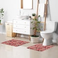 thumbnail image 4 of Luxury Bathroom Rug Set 2 PCS, Dragonfly on Flower Design Vintage Soft Absorbent Bath Rug and U-Shaped Toilet Rug, Non-Slip Bath Carpet Bath Mats for Bathroom, 17.3"x13.4"+23.6"x15.7", 4 of 4