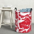 thumbnail image 6 of Fuzoiu Abstract meat Print Circular Hamper,Laundry Basket with Handle,Collapsible Laundry,Dirty Clothes Storage Basket,for Bedroom Bathroom Dorm Living Room-Small, 6 of 6