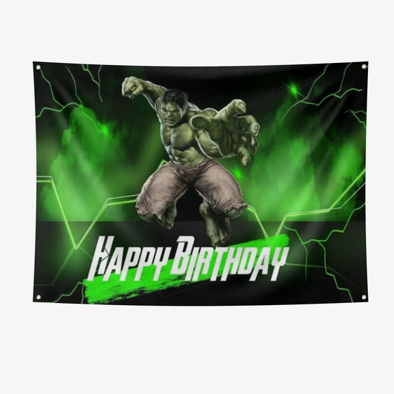 Hulk Festival Backdrop Party Banner 7x5ft Party Supplies Large Size Hulk Party Decoration