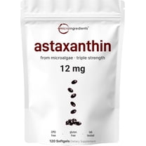 Micro Ingredients Astaxanthin 12mg with MCT Oil, 120 Softgels | Fresh Microalgae Source for Eye, Joint & Internal Circulation Health