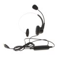 thumbnail image 3 of 2x Auricular USB para Computadora Auricular con Cable sobre La Cabeza para Centro de Llamadas, 3 of 9
