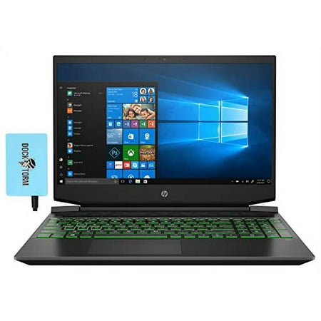 HP Pavilion 15z 15.6" 144Hz FHD IPS Gaming Laptop (AMD Ryzen 5 5600H 6-Core, 8GB RAM, 256GB PCIe SSD + 500GB HDD, GTX 1650 4GB, Green Backlit KYB, WiFi 6, BT 5.2, RJ-45, Win 11 Pro) w/Hub