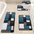 thumbnail image 4 of WWC 4‑Piece Bathroom Rug Set, Soft Non‑Slip Absorbent Bath Mat, U-Shape Contour Toilet Mat & Runner Rug for Bathroom and Shower Room, 4 of 8