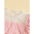 thumbnail image 4 of Coduop Baby Girls Bodysuit Jumpsuit,Short Sleeve Mesh Patchwork Flower Summer Rompers, 4 of 7