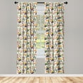 thumbnail image 3 of Ambesonne Colorful Curtains, French Wine Macarons, Pair of 28"x95", Multicolor, 3 of 5