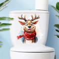 thumbnail image 4 of Christmas Santa Toilet Wall Decal Self Holiday Bathroom Sticker Decoration for Festive Home, 4 of 6