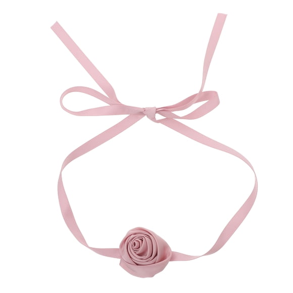 Rose Choker Cloth Rose Choker Necklace Choker Neck Chain 3D Flower Necklace