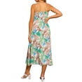 thumbnail image 3 of Vestido floral casual largo con vuelo sin mangas para mujer Inspire Chic M Verde, 3 of 6