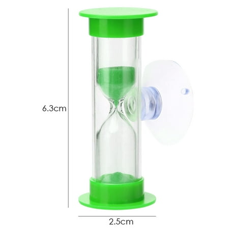 

LILSHIM 2min Hourglasses Kid Teeth Brushing Timer w/Suction Cup Home Decor (Green)