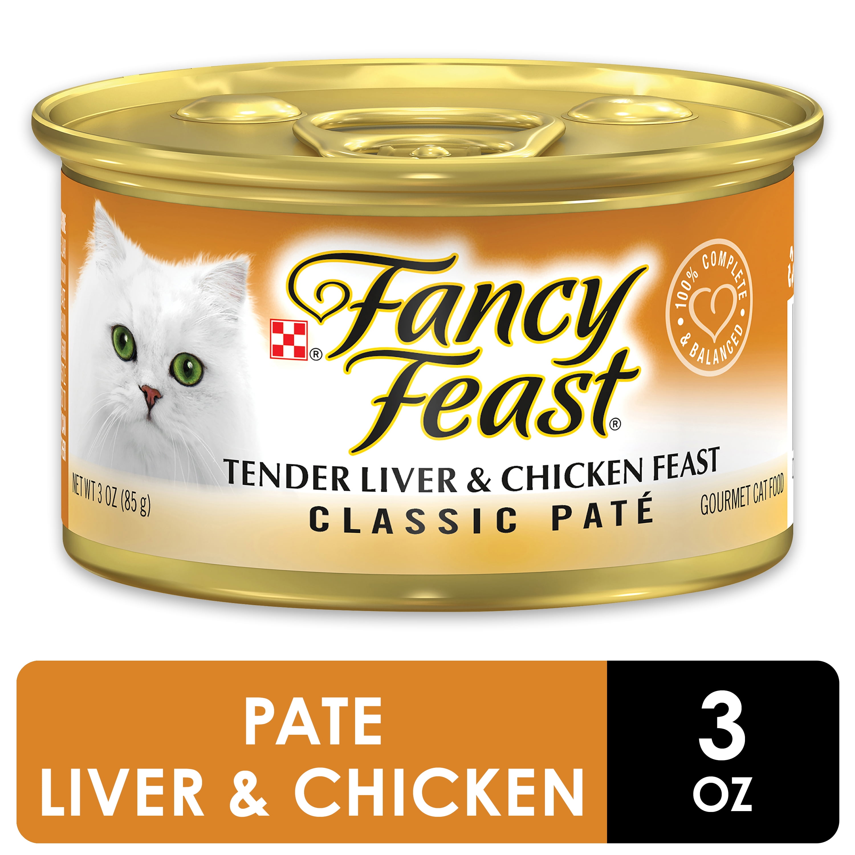 Fancy Feast Grain Free Pate Wet Cat Food, Tender Liver & Chicken Feast
