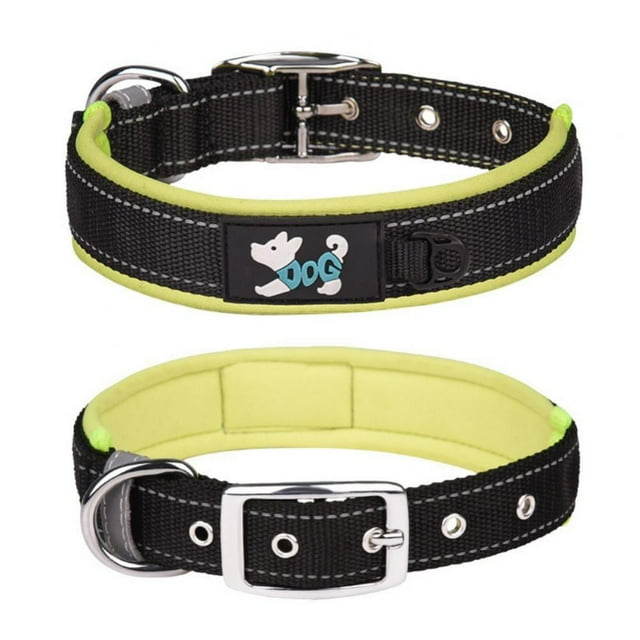 PENGXIANG Dog Collars - Reflective Dog Collar with Durable Metal Belt Buckle Adjustable Nylon Training Dog Collar Suitable for Puppies for Small Medium Large Dogs