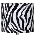 thumbnail image 2 of Fabric Wrapped Table Lamp with Animal Print, White and Black, 2 of 5