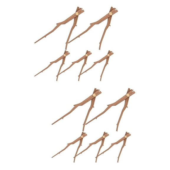 2 Pack Frameless Wall Clock Mantel Clocks with Chimes Wooden Hands