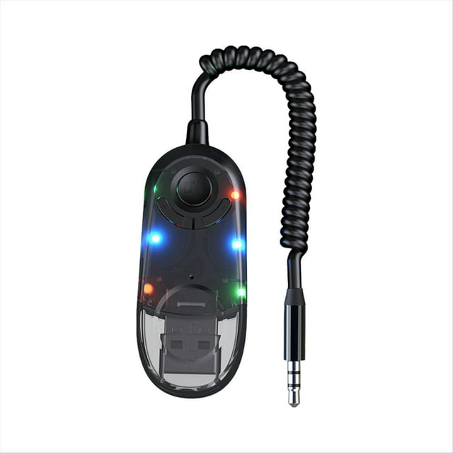 Cable Adaptador Auxiliar Bluetooth para Coche, Receptor Bluetooth para Altavoz de Coche, Receptor de Audio y Música con Conector USB A 3,5 mm