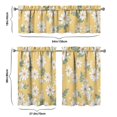 thumbnail image 5 of 3-Piece Daisy Kitchen Curtain Set - Ruffled Valance and Tier Curtains with Rod Pocket, Fresh Floral Pattern for Farmhouse Kitchen Windows Decor, 54"x14" + 27.5"x36"x2, 5 of 5