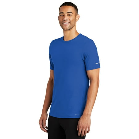 Nike Men's DRI-FIT Poly/Cotton Tee RUSH BLUE L
