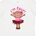 thumbnail image 4 of Inktastic Monkey 4th Birthday 4 Year Old Girl Girls Toddler T-Shirt, 4 of 5