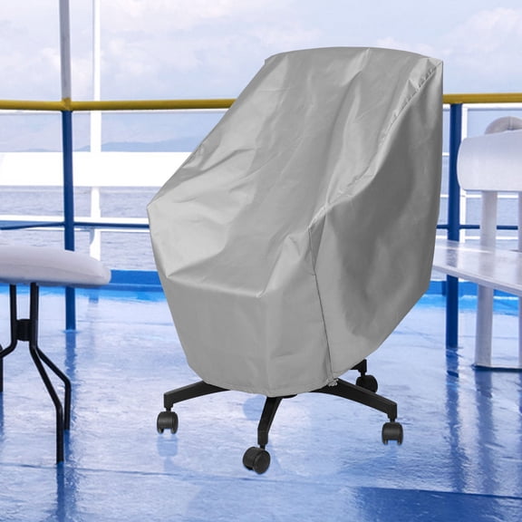 BESTYASH Heavy Duty Grey Boat Seat Cover with Easy Installation for Captain Chairs